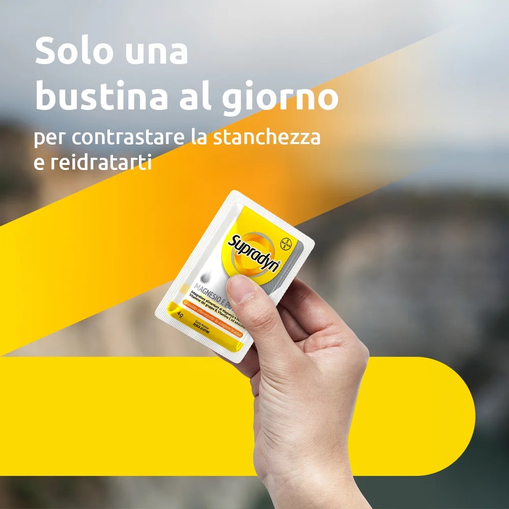 Supradyn Suplemento alimentar com magnésio e potássio 24 sachês Vitaminas e minerais