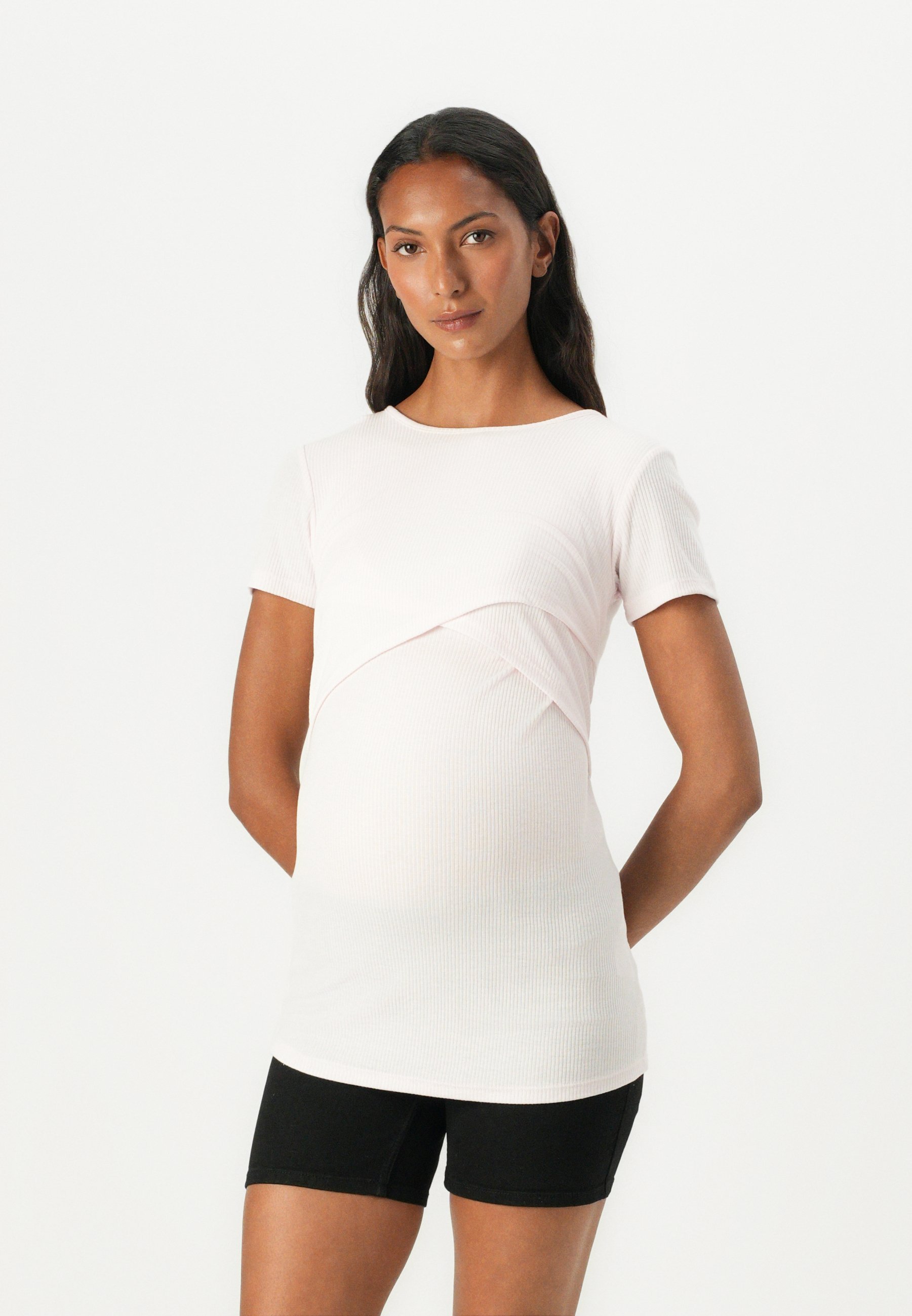 ALLEEN ZWANGERSCHAPS- EN BORSTVOEDINGSTUKKEN - Basic T-shirt - roze marshmallow