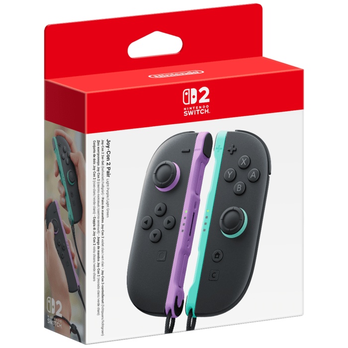 Par de mandos Joy-Con 2, morado claro y verde claro, para Nintendo Switch 2