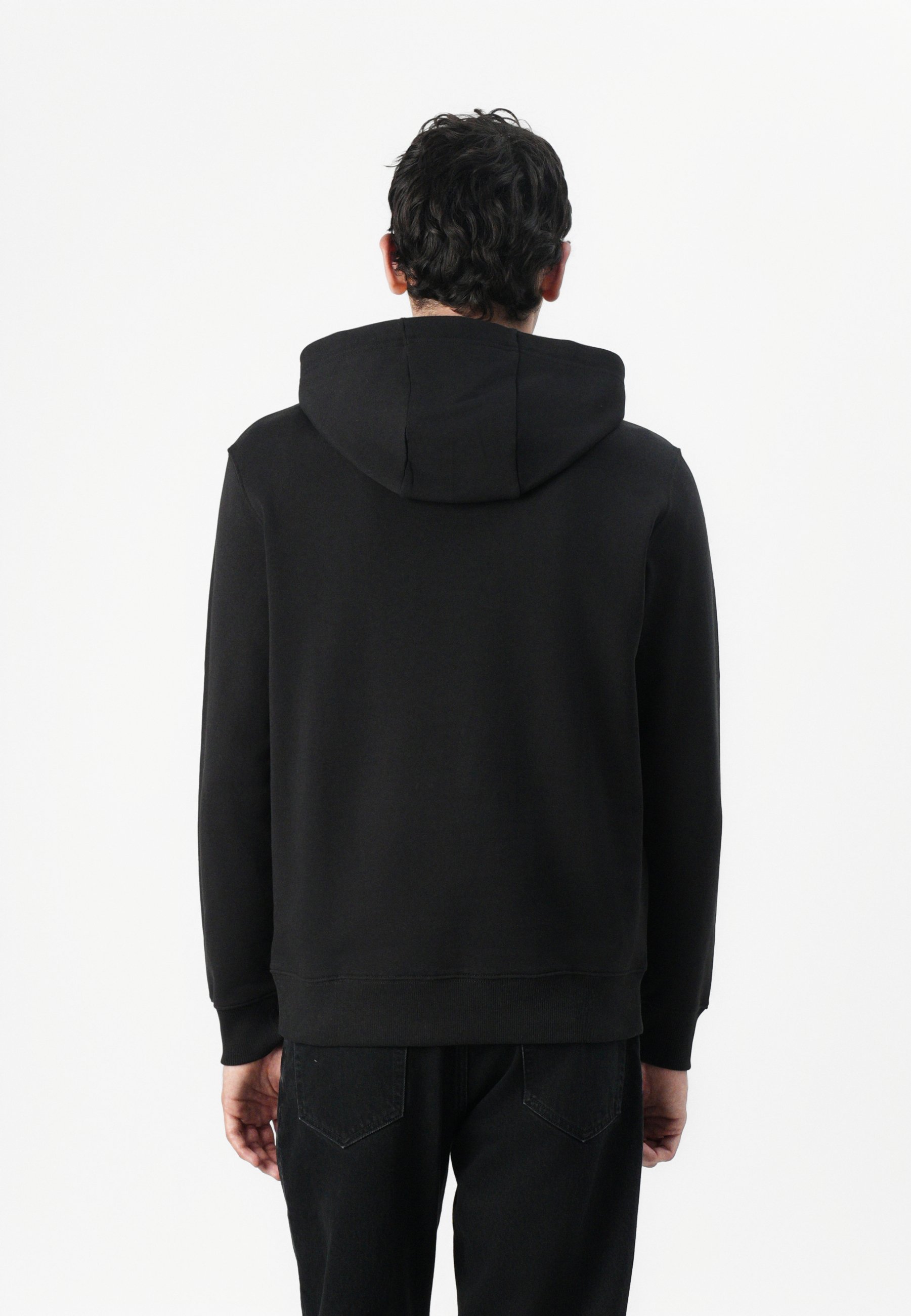 Sweat à capuche unisexe Tommy Hilfiger à motif drapeau linéaire - Noir