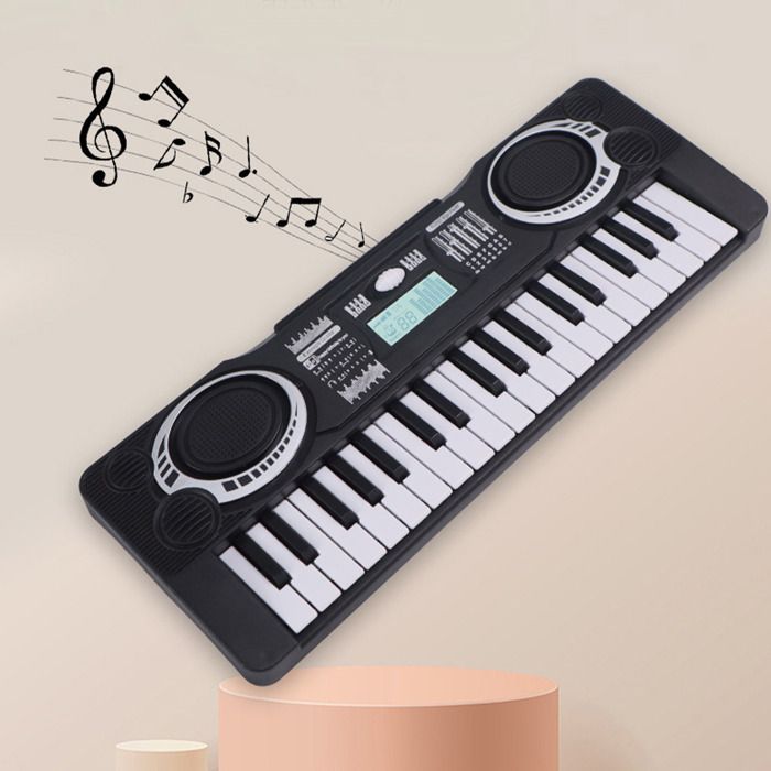 Teclado electrónico, piano eléctrico para niños principiantes, teclado de ordenador con 37 teclas y 2 modos.