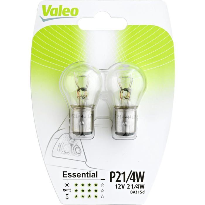 Bombillas halógenas P21/4W de 12V para coches, luces de señalización y posición, bombillas de repuesto estándar, paquete de 2