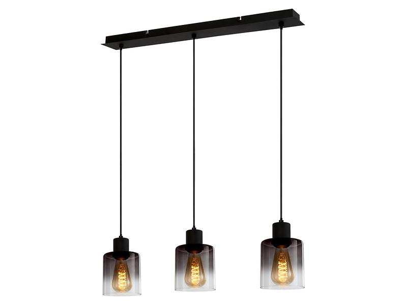 Lampa wisząca Estelle 3-punktowa metalowa czarna