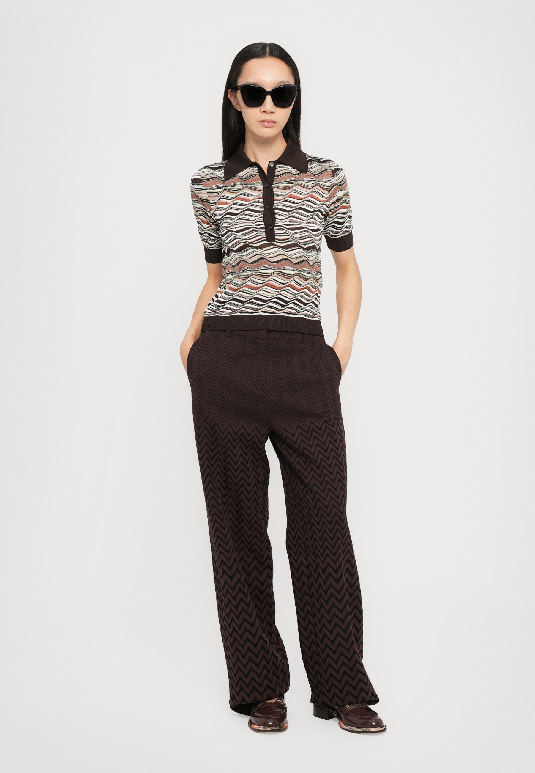 Missoni Polo shirt met korte mouwen - beige/bruin