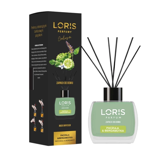 Loris odświeżacz powietrza patyczki zapachowe Patchouli & Bergamot 120ml