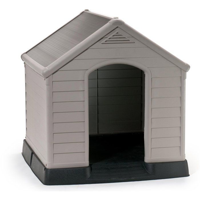 Caseta para perros - CURVER - Polipropileno - Impermeable y resistente a los rayos UV - 95 x 99 x 99 cm - Gris