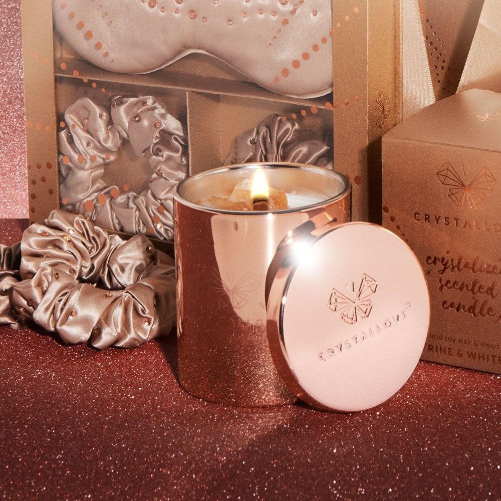 Bougie parfumée Crystallove Citrine et Thé Blanc - 1 pièce