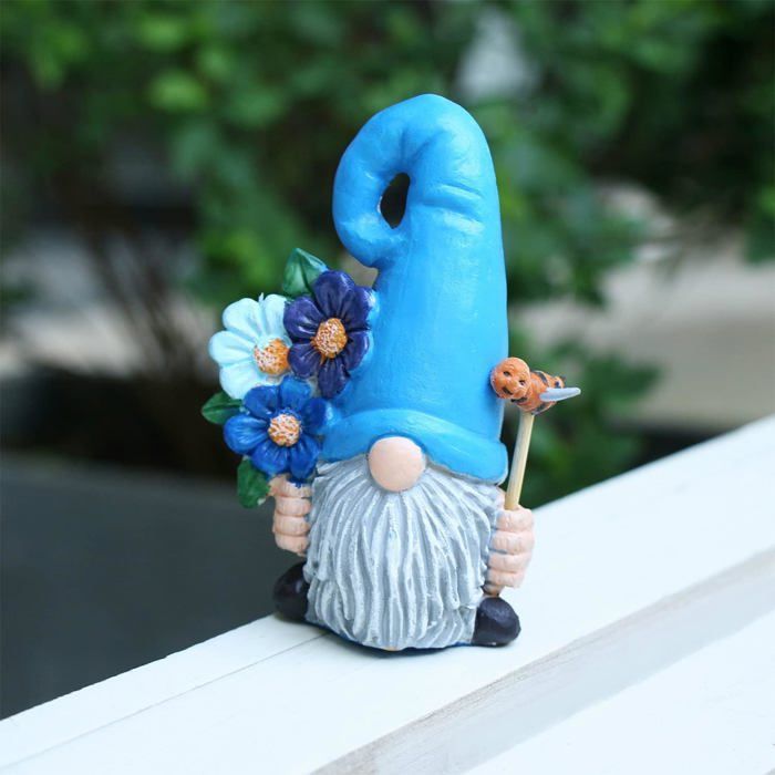 Statue de nain de jardin magique en résine, statue de nain drôle en résine, figurine de collection, sculpture miniature (nain magiq