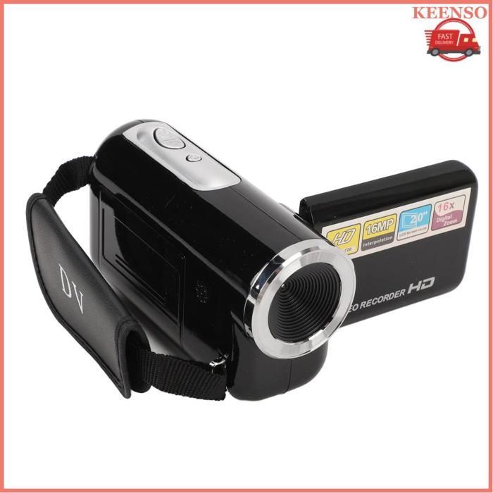 Videocámara de 16 MP y 1080p con zoom digital 6x para viajes.