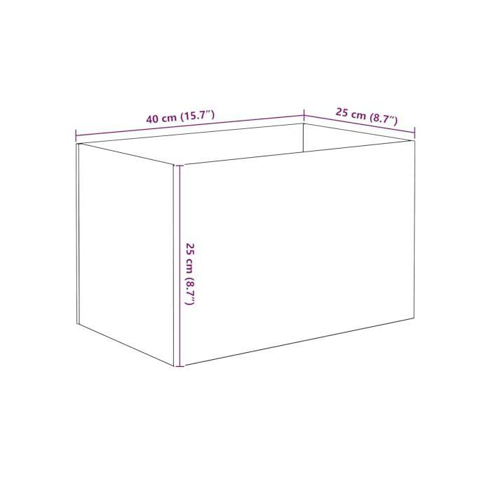 Aquarium en verre - vidaXL - Blanc - 40x25x25 cm - Rectangulaire - Robuste - Bords doux