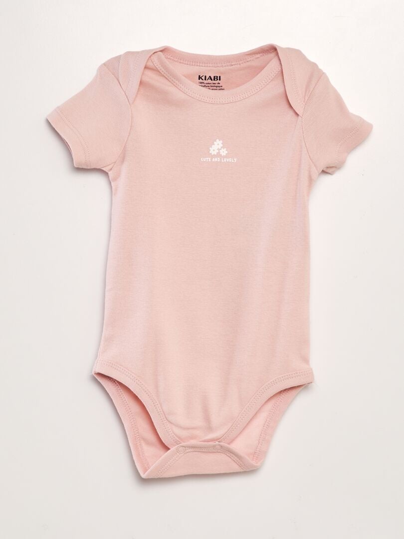 Set van 3 rompertjes - ROZE