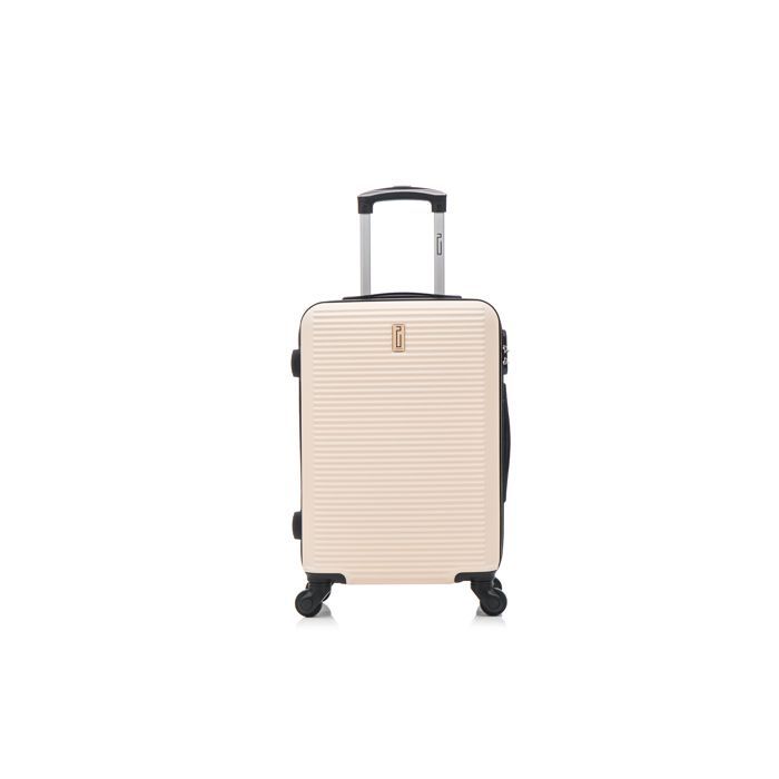 Valigia da cabina 55x35x25cm | Valigia da weekend CELIMS | ABS | Lucchetto | 4 ruote a 360° | Beige