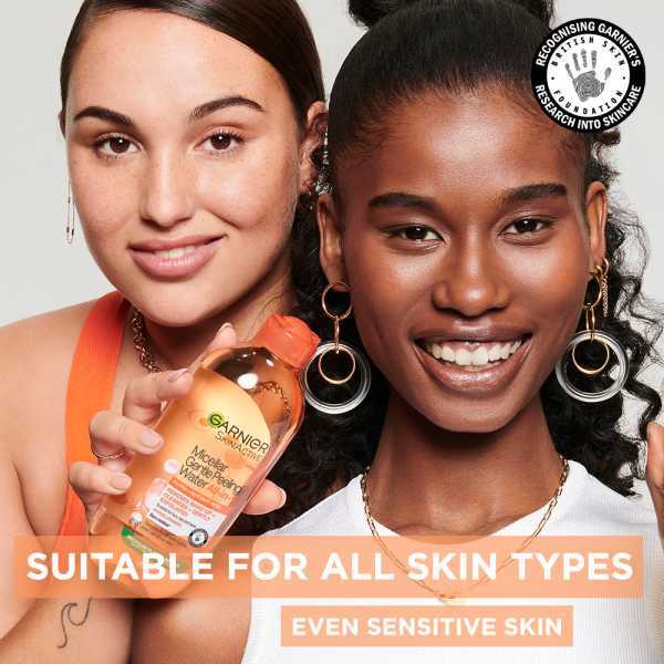 Agua micelar exfoliante suave Garnier al 1% de PHA y ácido glicólico