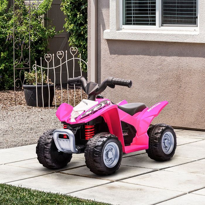 Quad elettrico per bambini - AIYAPLAY - 6V, velocità 2,8 km/h - fari a LED, clacson - manubrio e sella ergonomici, rosa