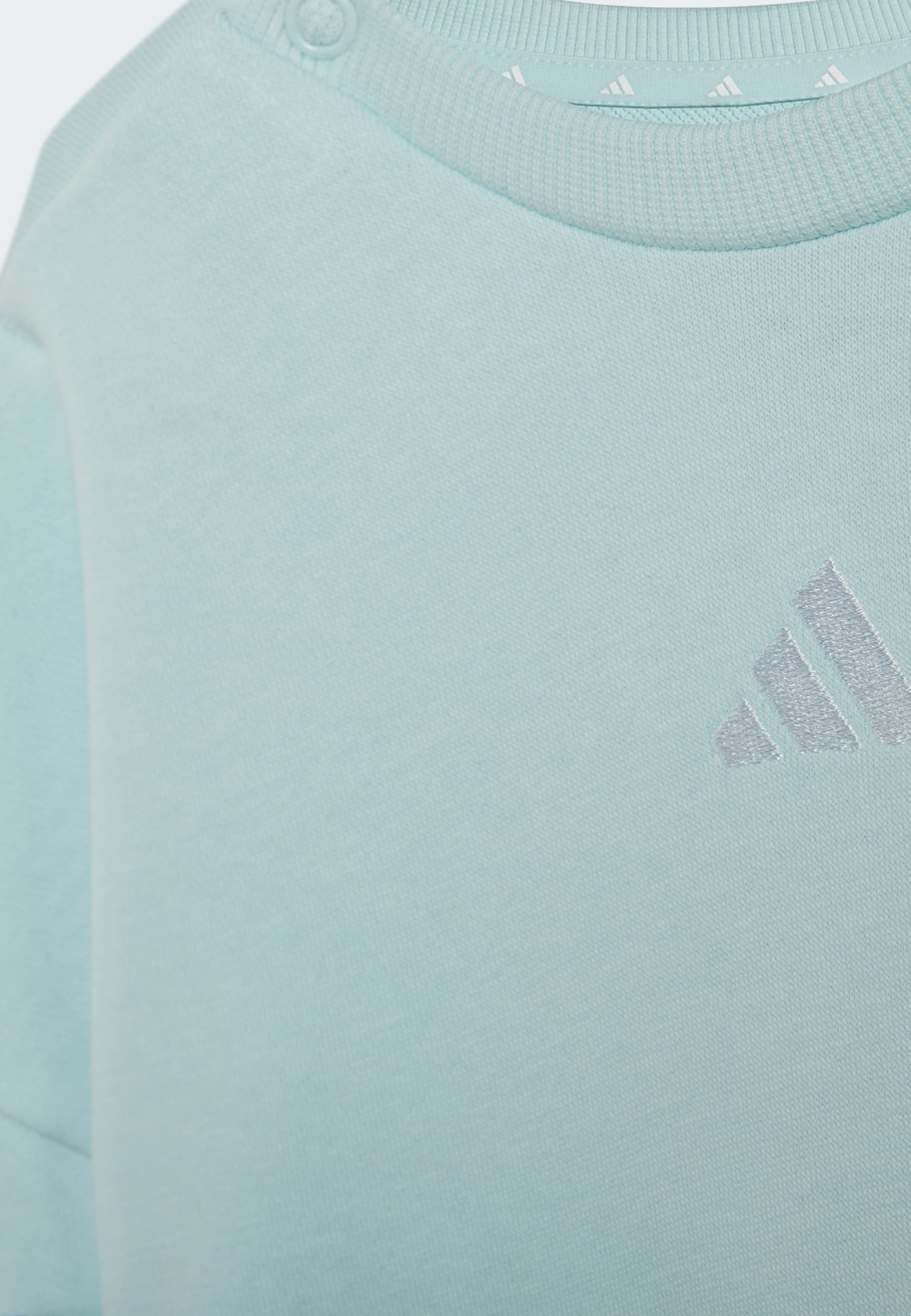 adidas Originals 3S FT JOG SET - Broek - halo mint wit