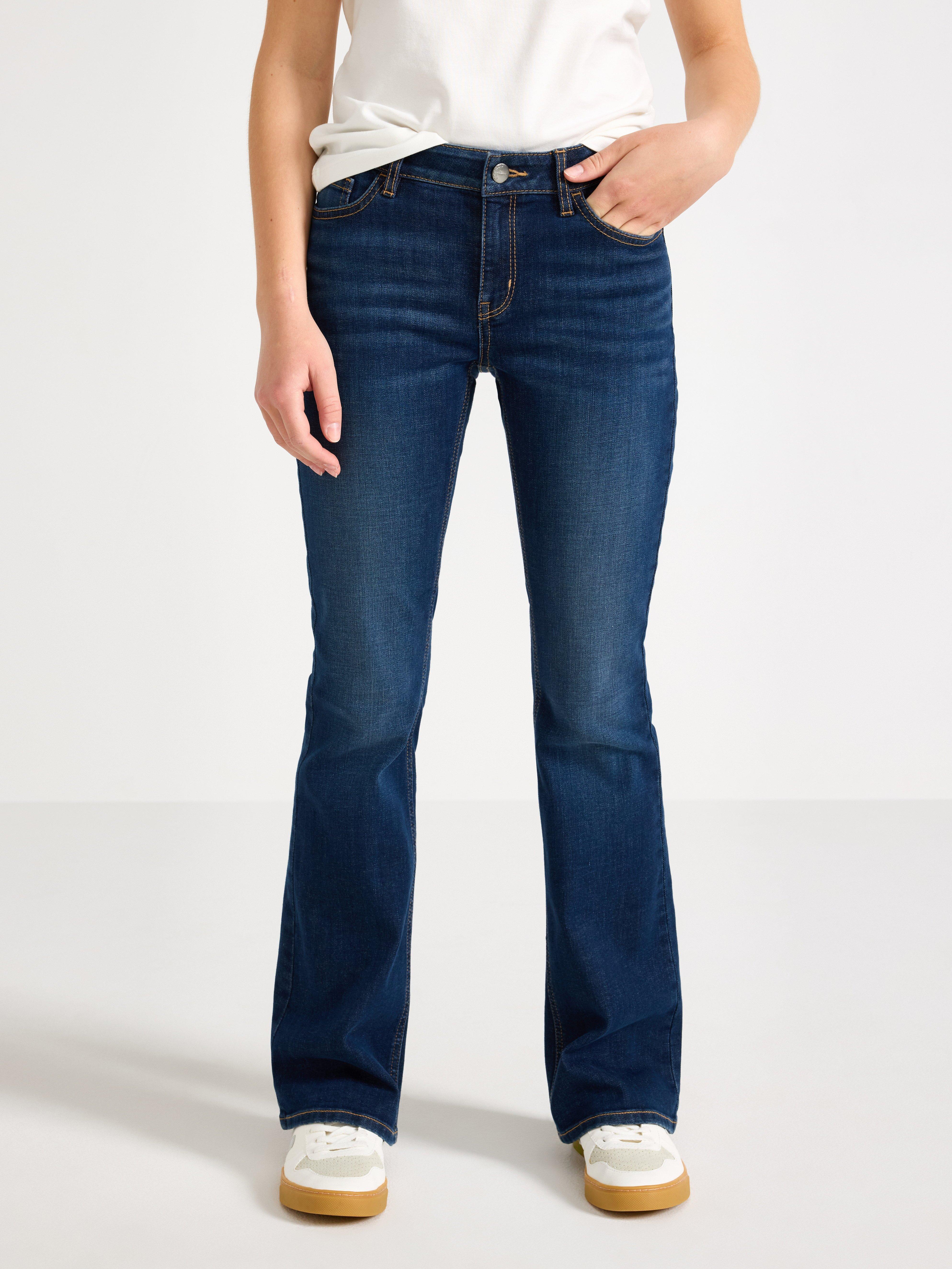 FREJA Flared jeans Mørk denim