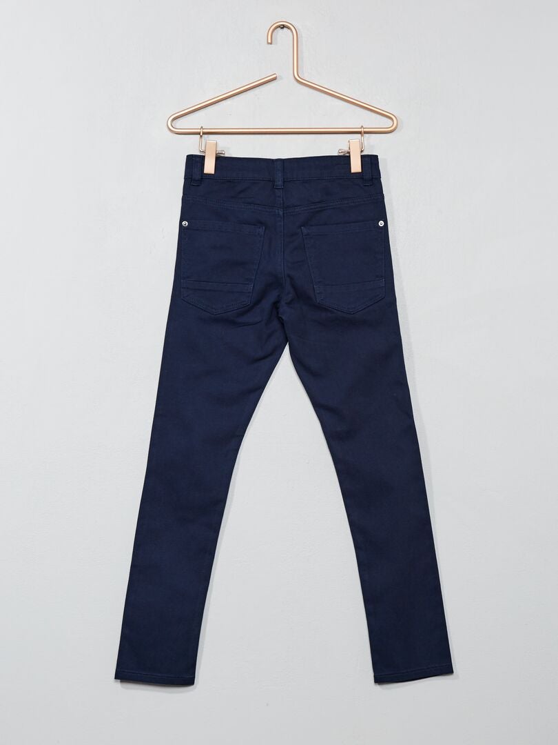Calça skinny de cinco bolsos - azul marinho