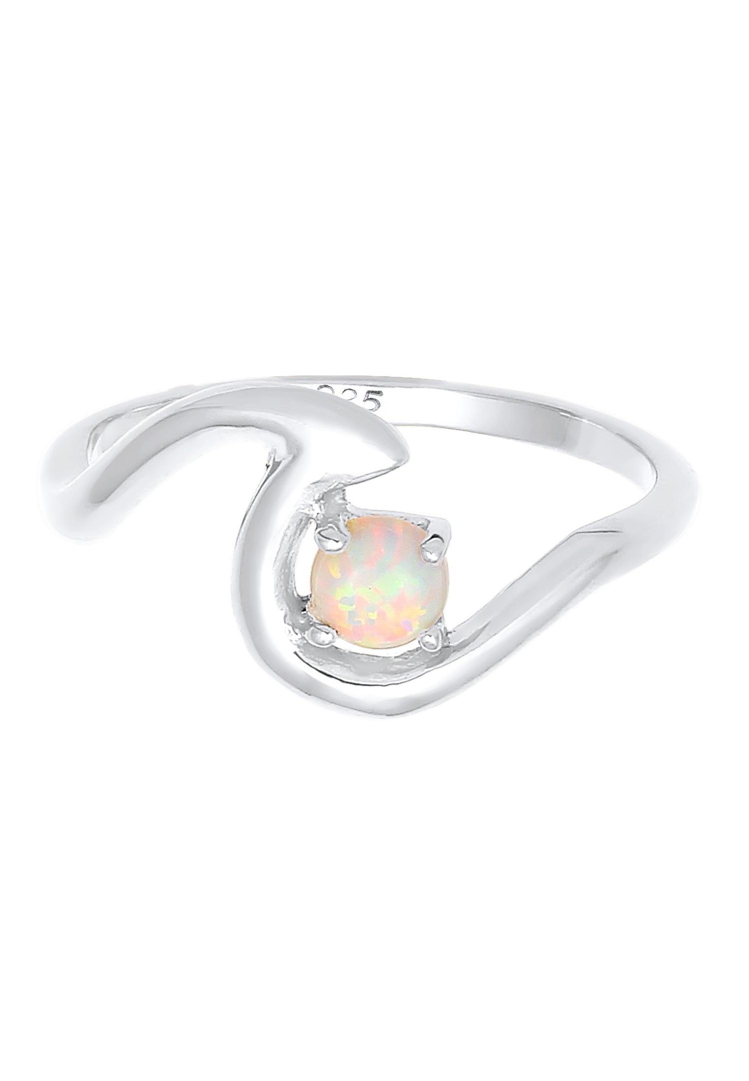 Elli Vageu Mer Geo Opale Synthétique Bague Femme - (925/1000) Argent