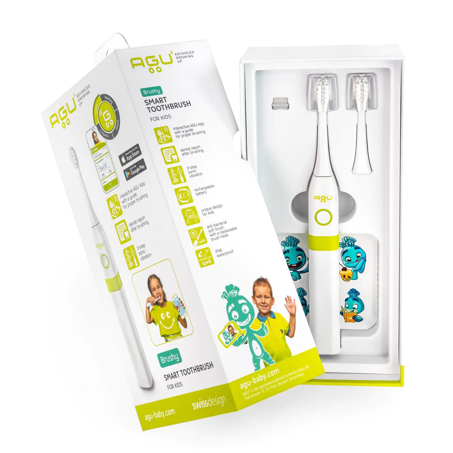 Agu Baby Smart Kids Inteligentna szczoteczka elektryczna z aplikacją Agu SKT6