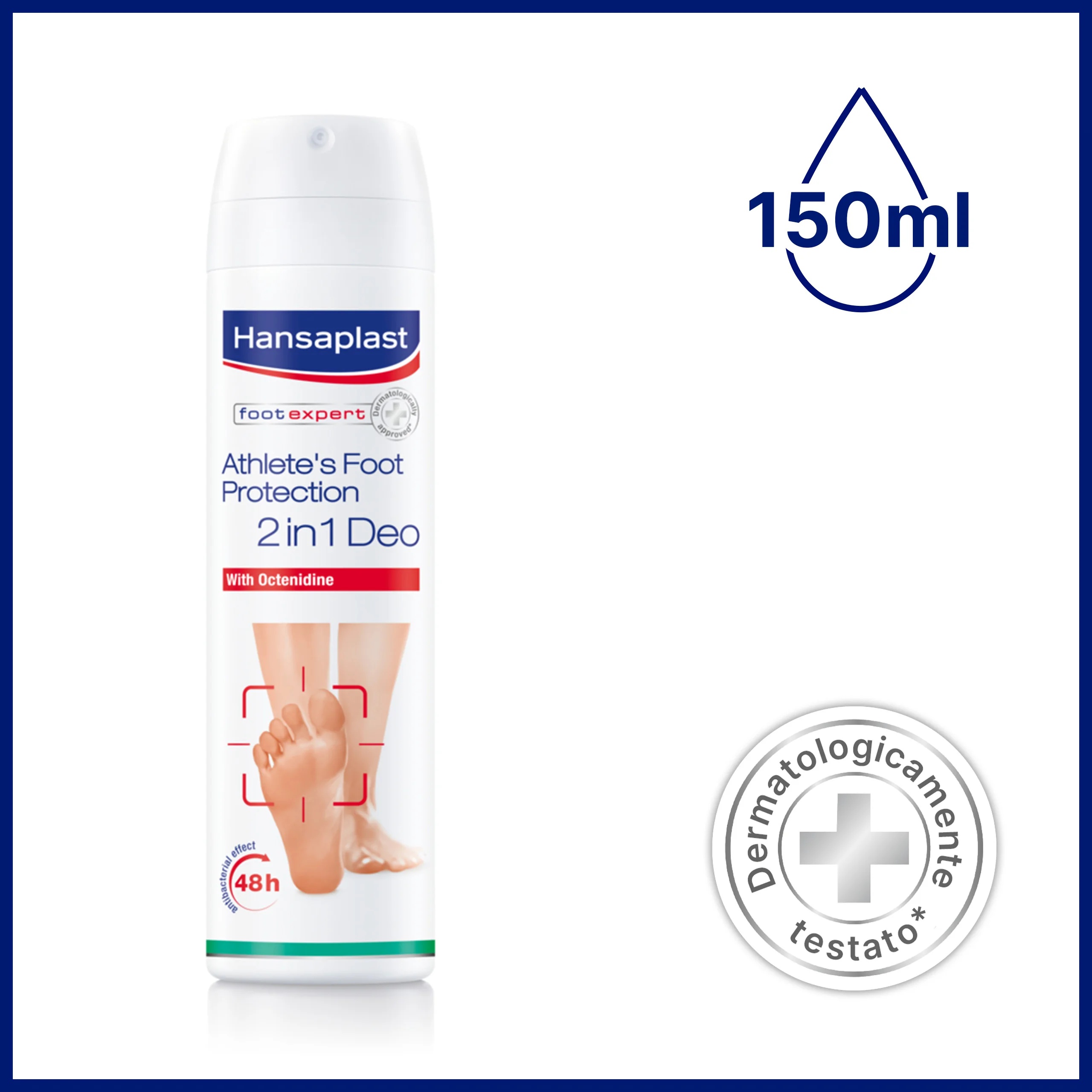 HANSAPLAST Desodorante Hansaplast contra el pie de atleta 150 ml 2 en 1