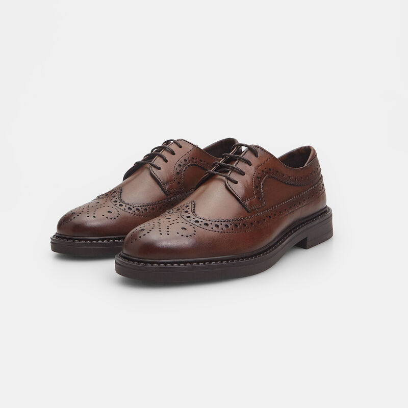 Damskie skórzane sznurowane buty
