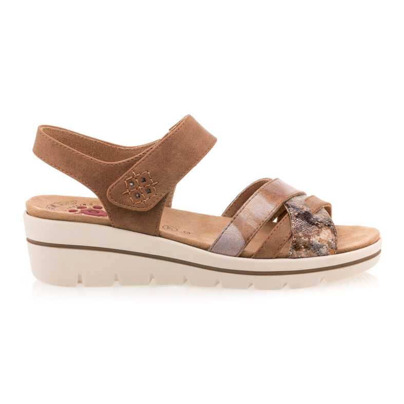 Sandalias marrones para mujer / Zapatos de punta abierta