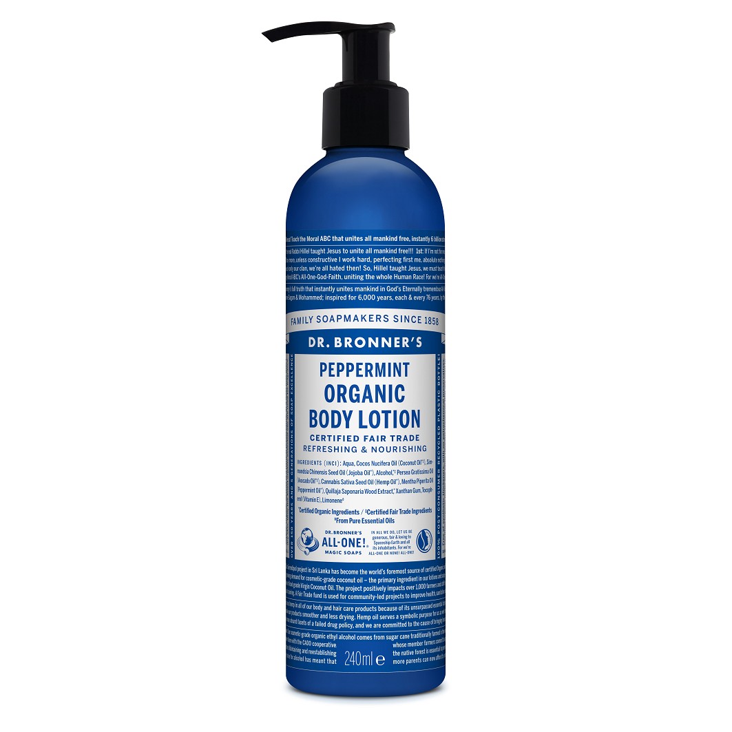 Dr. Bronner's Pfefferminz-Körperlotion - 240 ml