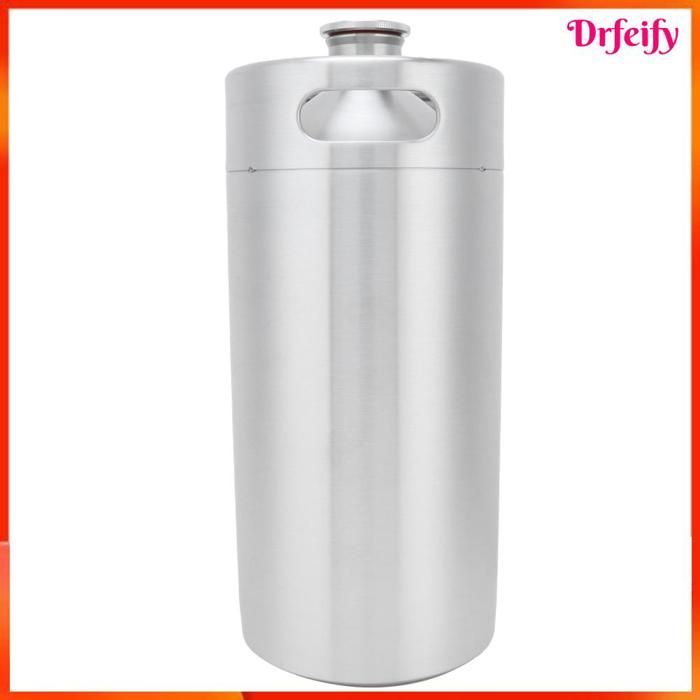 Barril de cerveza Akozon √Barril de cerveza miniatura de acero inoxidable de 3,6 L con tapa, ideal para electrodomésticos.