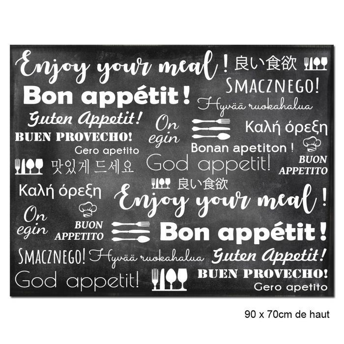 ENJOY zelfklevende aluminium spatwand - 90x70 cm - Zwart-wit - Zelfklevende achterkant - Achterwand voor afzuigkap