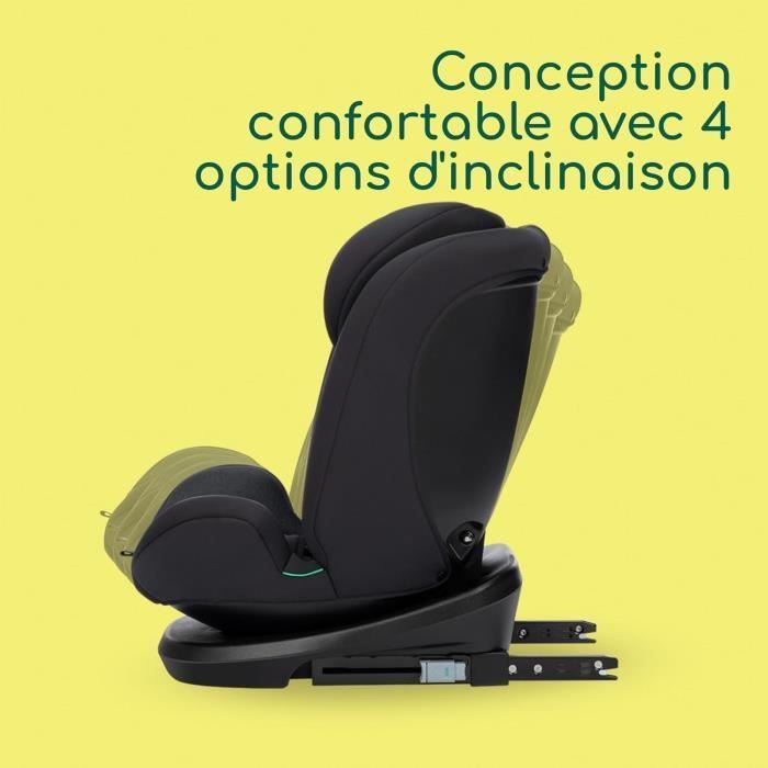 BEBECONFORT Siège auto EverFix i-Size évolutif, isofix, réhausseur, groupe 1/2/3, 15 mois à 10/12 ans, 76-150cm, 9-36kg Tinted Black