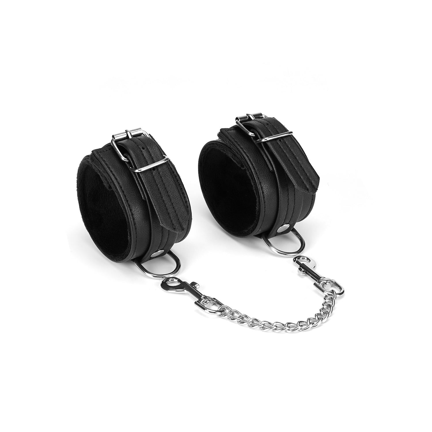 Liebe Seele Black Bond Leather Ankle Cuffs