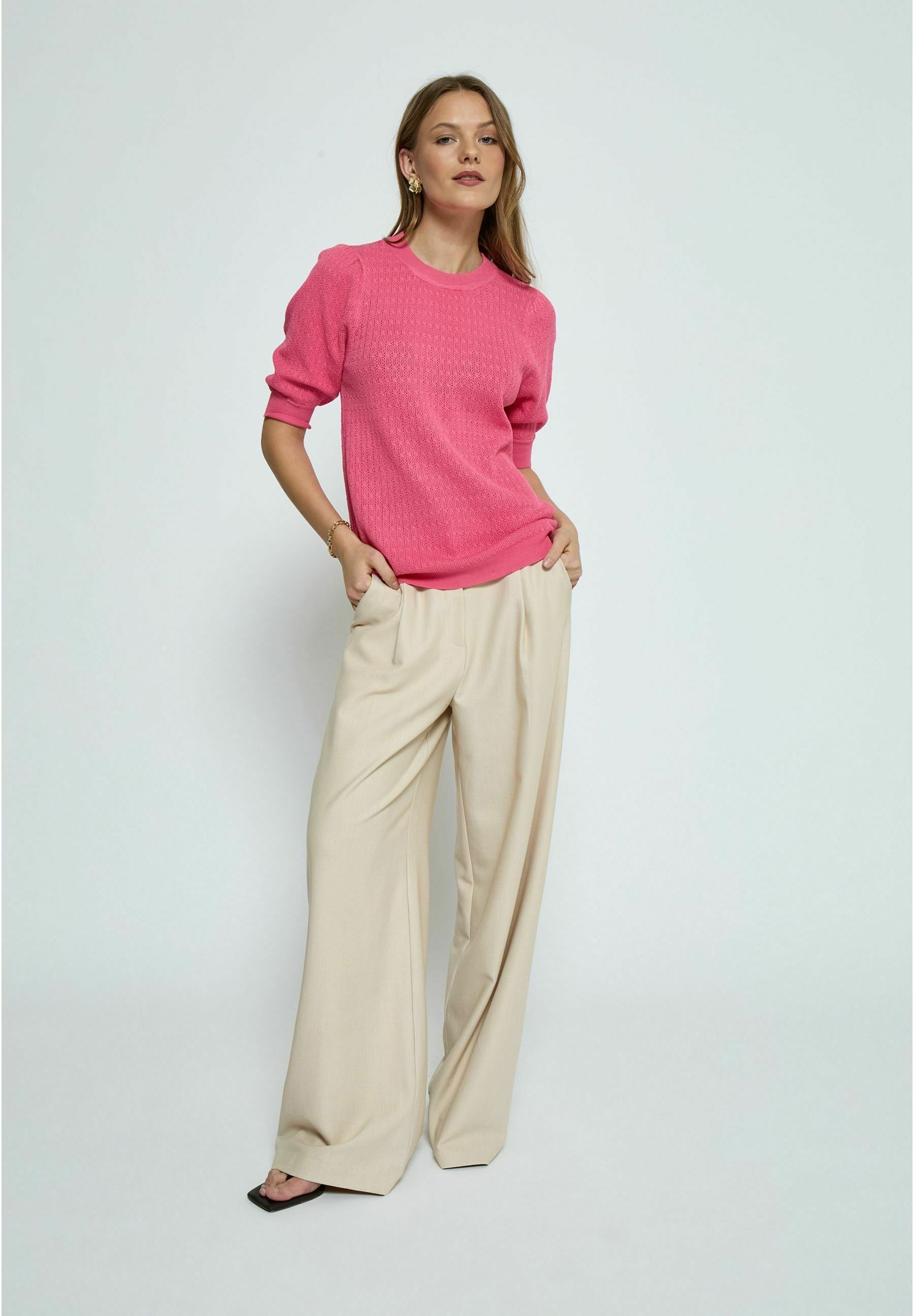 PEPPERCORN TALA PUFF SLEEVE - T-shirt met print - camelia roze