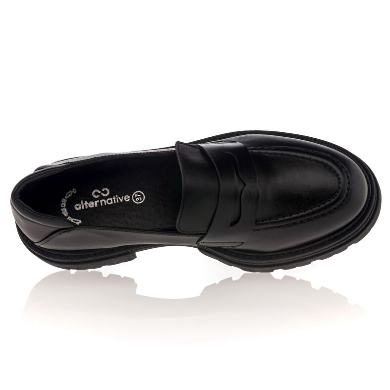 Svarte loafers/båtsko til dame