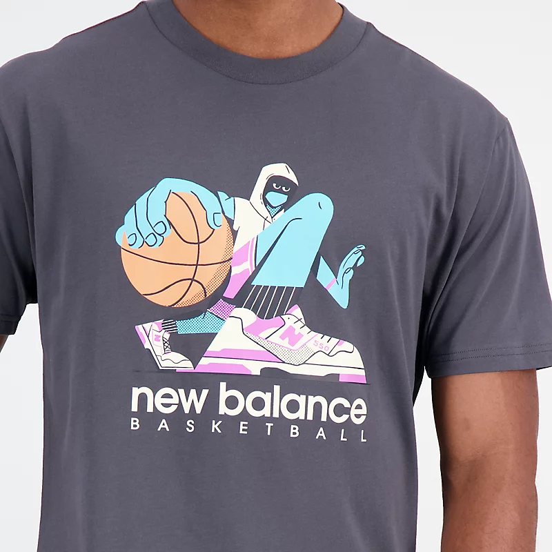 Hoops Heren T-shirt met korte mouwen van katoen - BLACKTOP