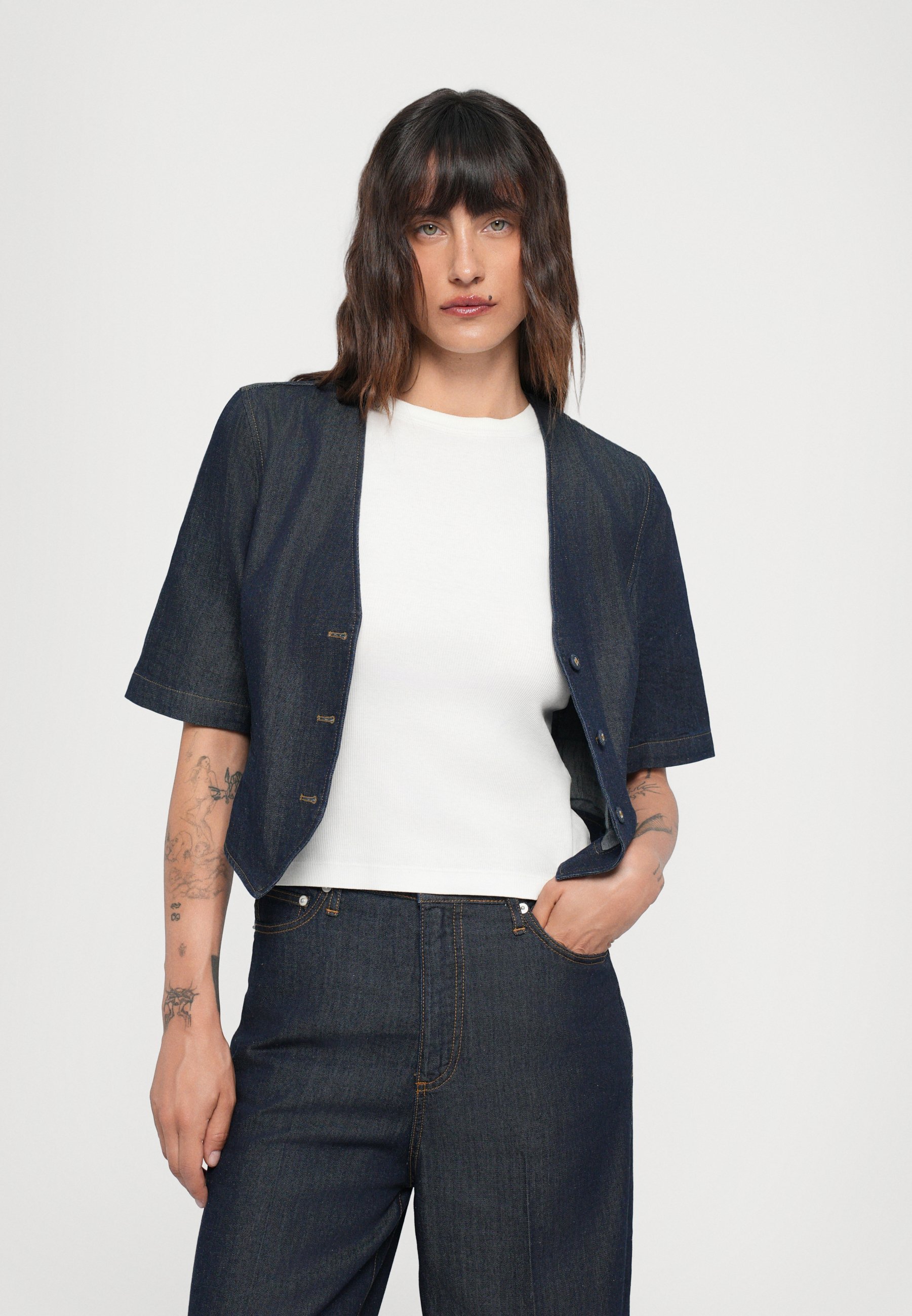 OFFICINE GENERALE LUBENA - Blouse - donker indigo
