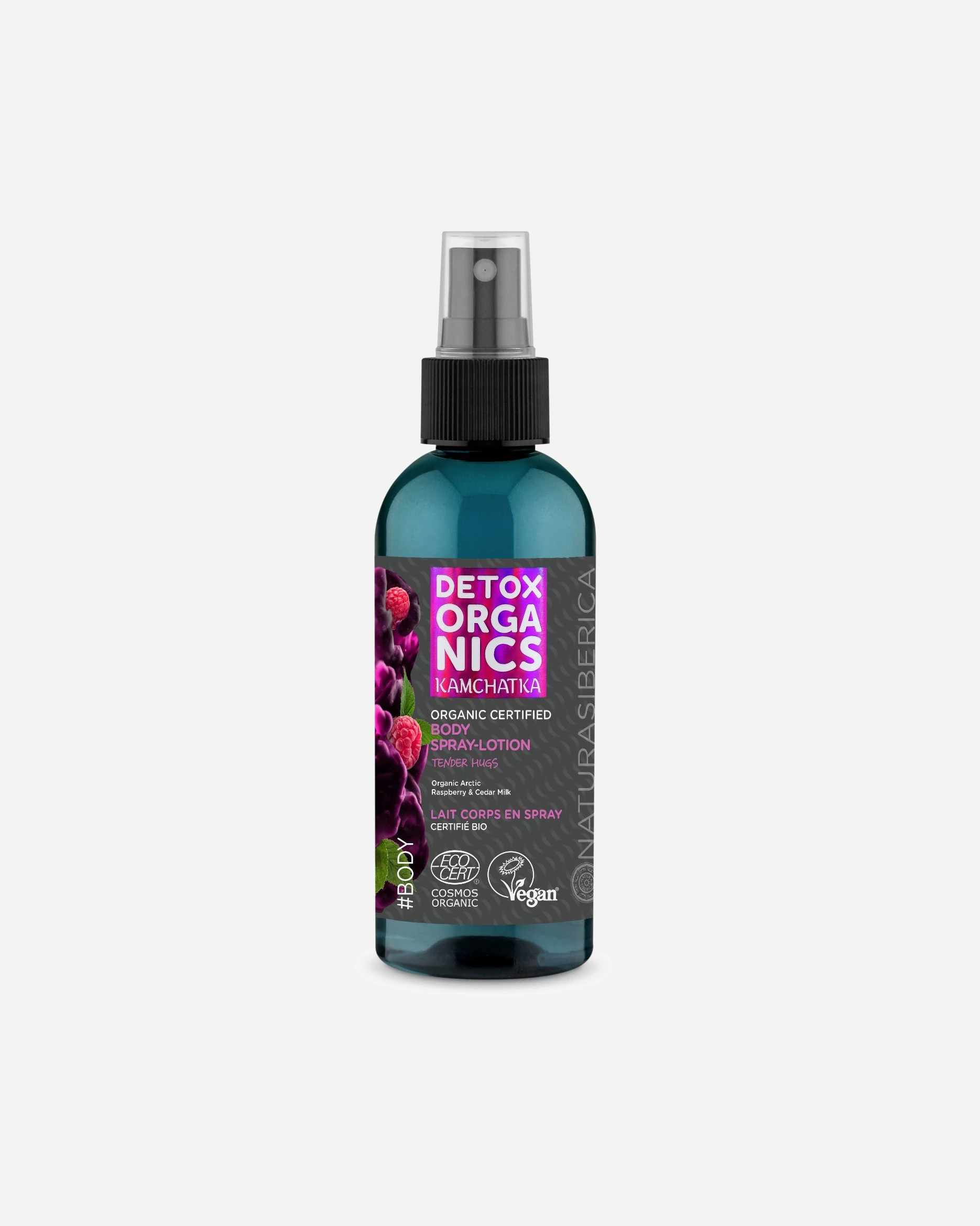 Natura Siberica lait corps en spray bio detox organics kam