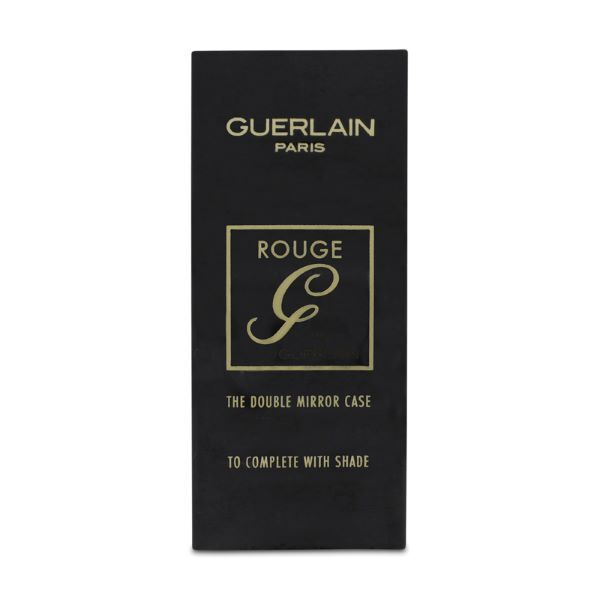 Estuche para labiales Guerlain Rouge G con doble espejo, color rojo escarlata.