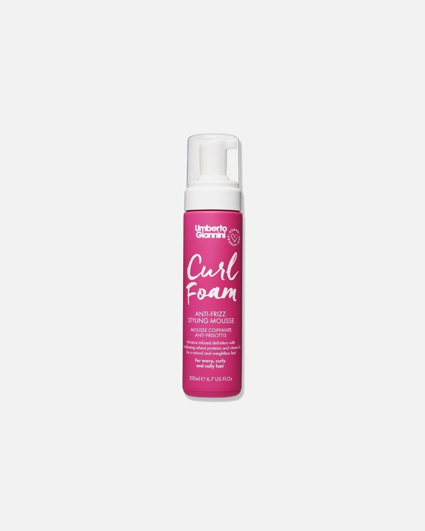 Umberto Giannini Hair Mousse Curl pjena za uvijanje kose pjena za oblikovanje kose protiv kovrčanja - 200 ml