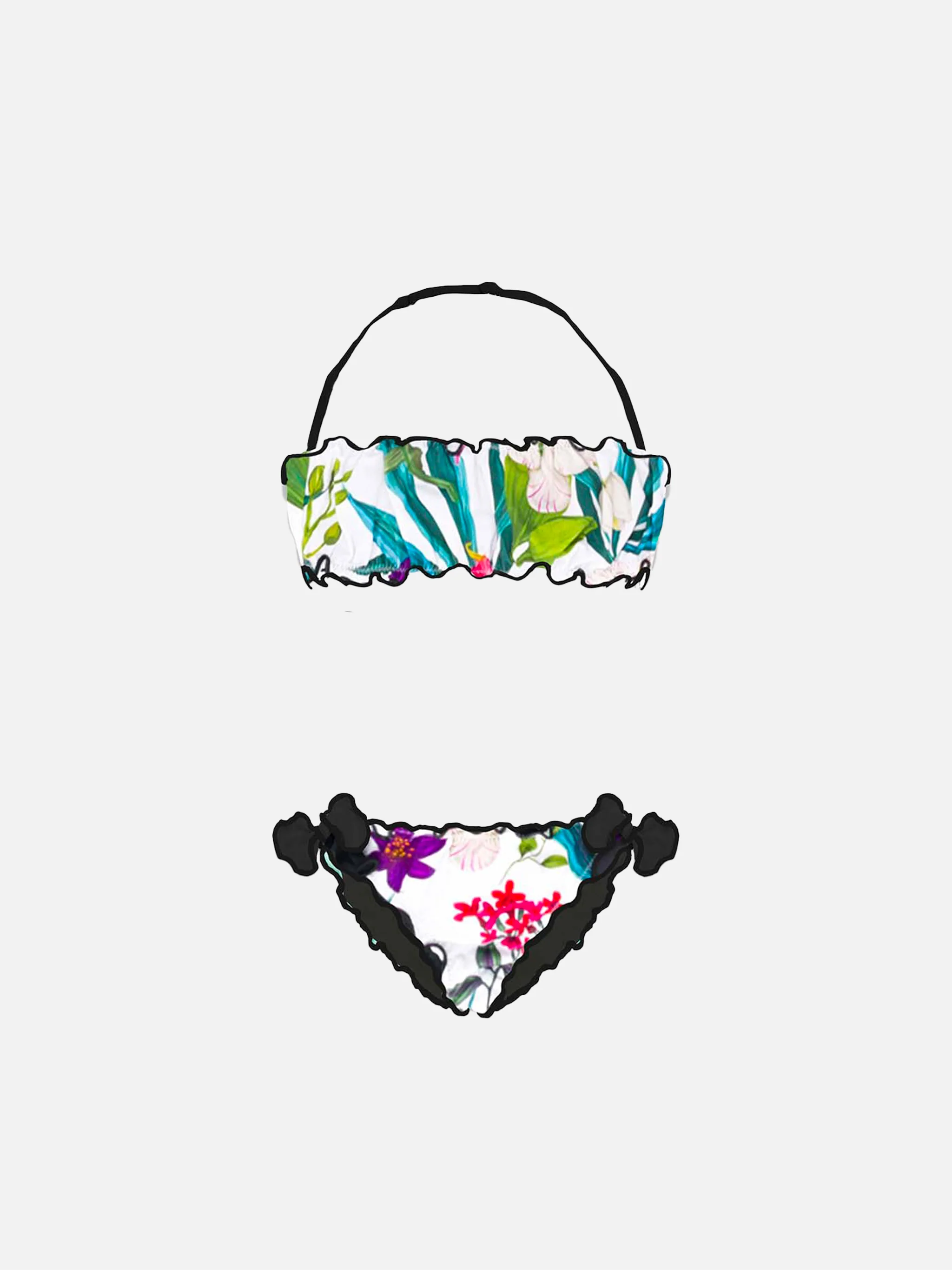 Bikini za bebe s tropskim lišćem