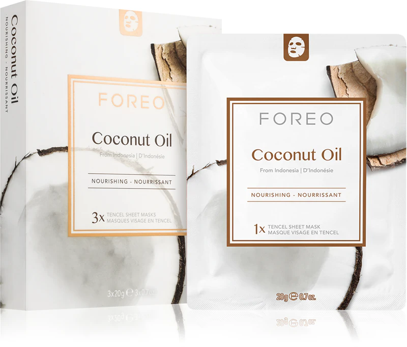 FOREO Farm to Face Tuchmaske mit Kokosöl – Pflegende Tuchmaske