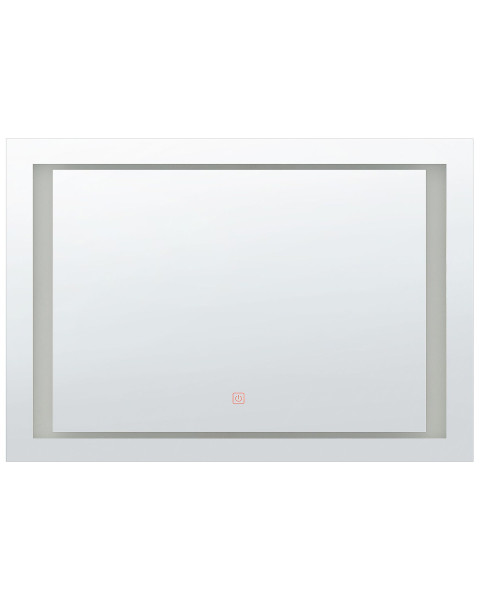 Lustro wiszące ścienne LED 60x80 srebrne