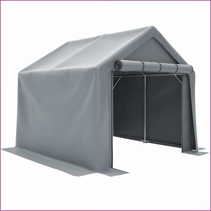 Cochera - Refugio estable, impermeable y multifuncional - Gris oscuro - 244x241x217cm