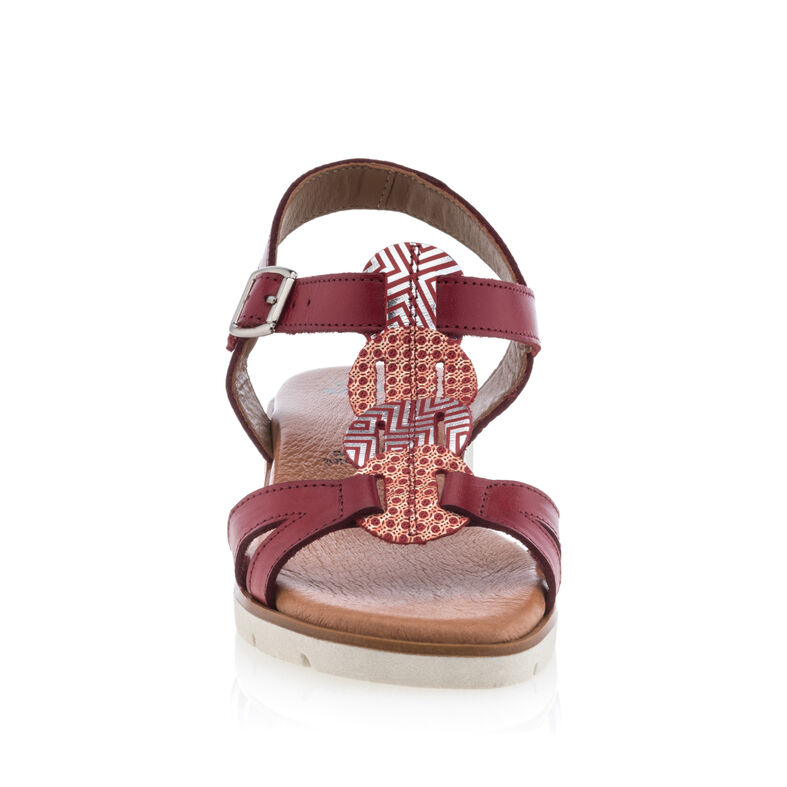 Rote Damensandalen / Zehenfreie Schuhe