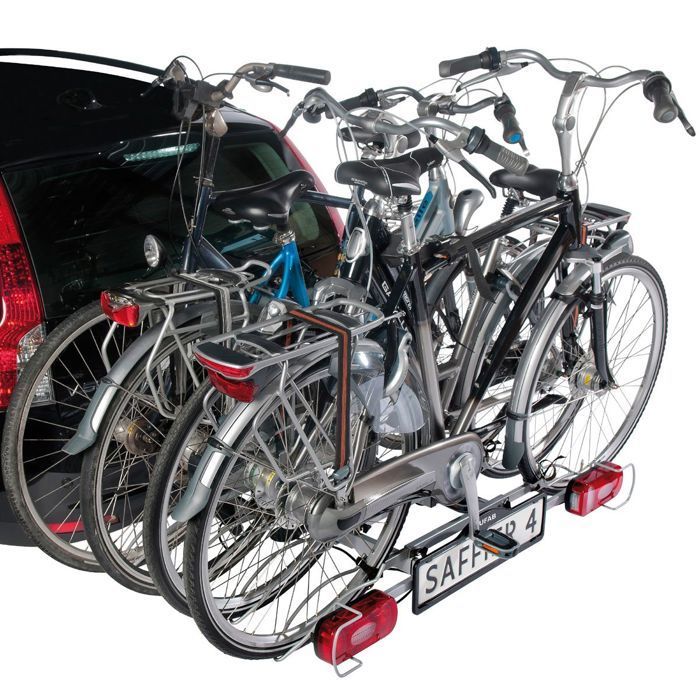 Eufab Saffier 4 Kantelbare fietsendrager voor 4 fietsen, te monteren op de trekhaak - 7-polig
