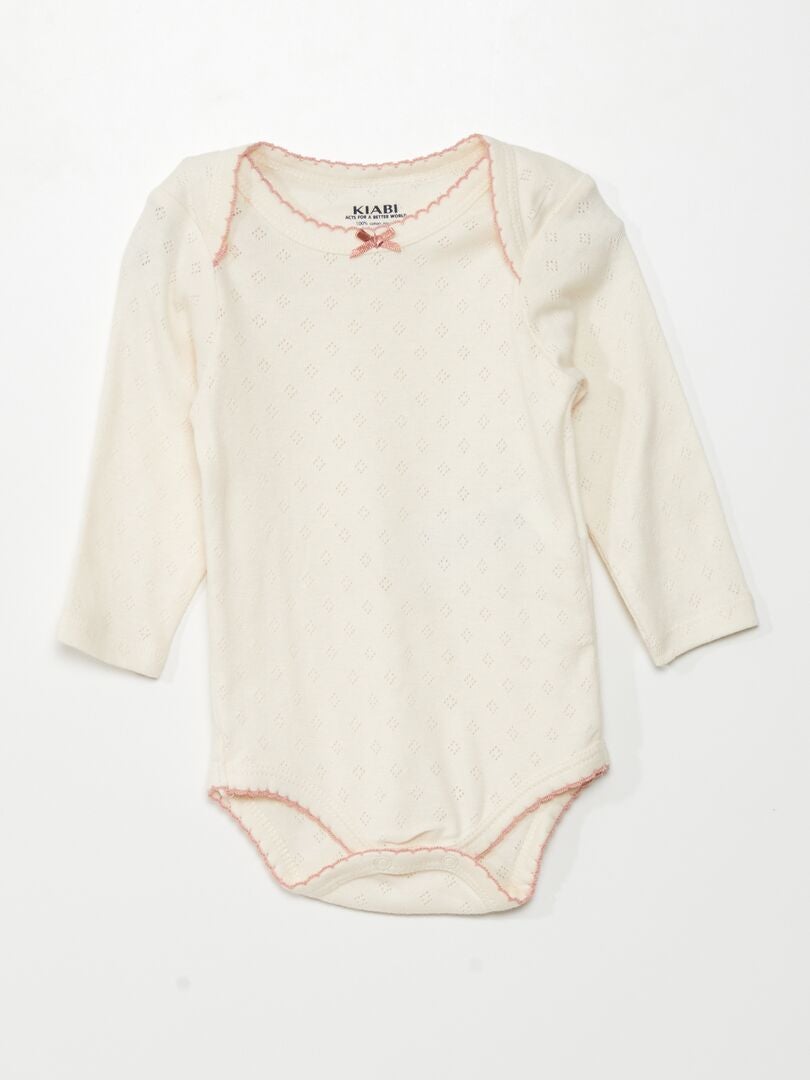 Conjunto de 3 bodys de manga larga - ROSA