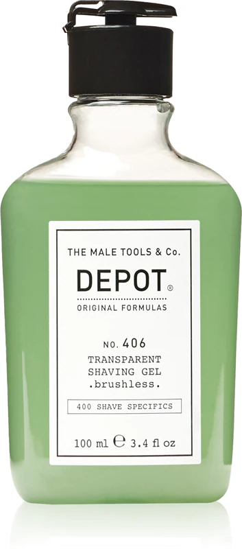 DEPOT 400 ESPECIFICAÇÕES DE BARBEAR Nº 406 GEL DE BARBEAR TRANSPARENTE .sem pincel. żel do golenia