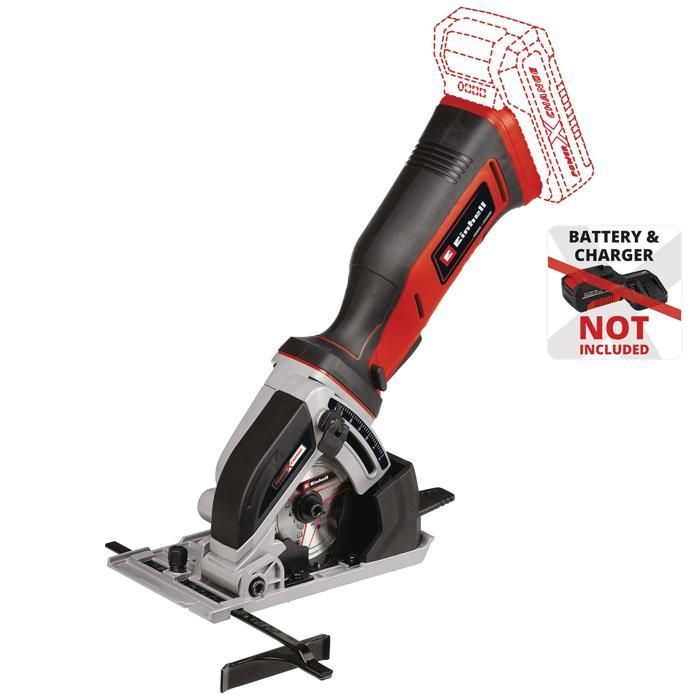 Einhell Scie circulaire 89mm sans fil TE-CS 18/89 Li-Solo PXC (18V, 89 mm de diamètre) Livré sans Batterie ni Chargeur