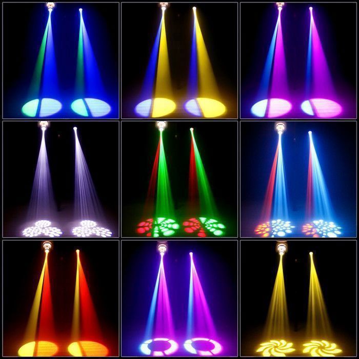 JAJALUYA 4PCS 120W LED Moving Head Stage Lights - DJ Lighting Effects with 8 Gobos, 8 Colors, DMX Control for Disco, Wedding, and 192 Consoles