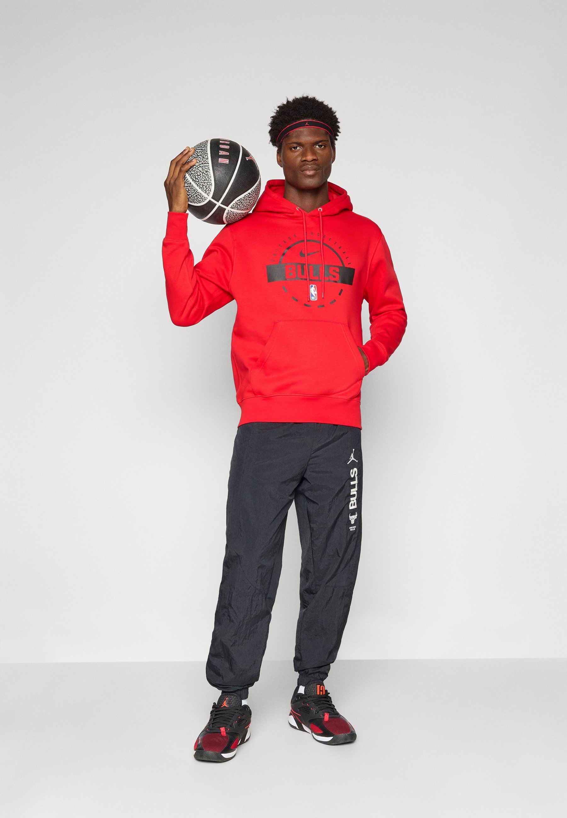 Sweat à capuche Nike Performance Chicago Bulls Club - Tenue de club - Rouge universitaire/noir