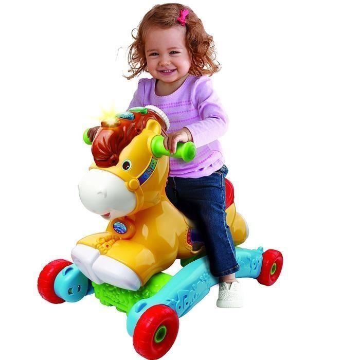 P'tit Galop Rocking Pony 2-in-1 - VTECH BABY - Talking and Light-Up - Multicolor